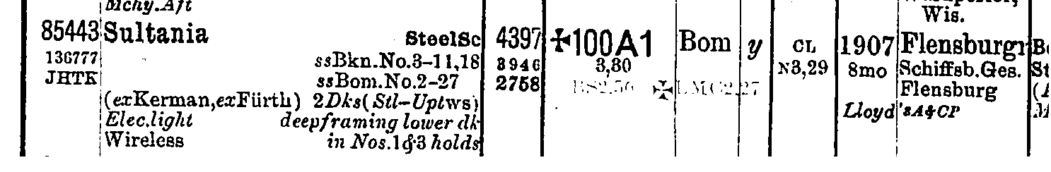 Lloyd's register 1930, Sultania, exKerman, exFürth