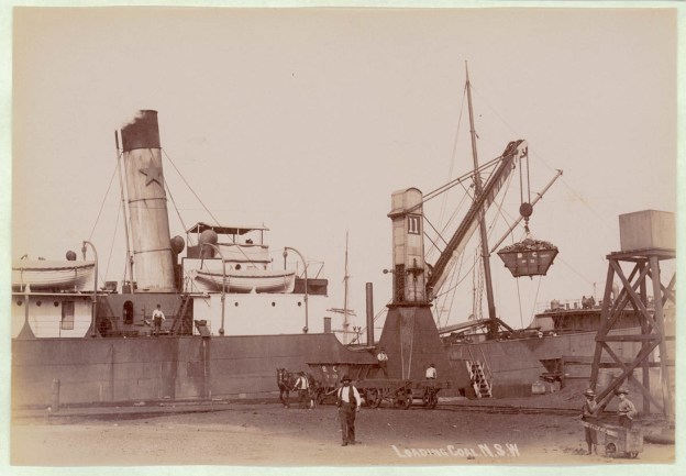 Loading Coal, Newcastle Harbour NSW, about 1900-1910