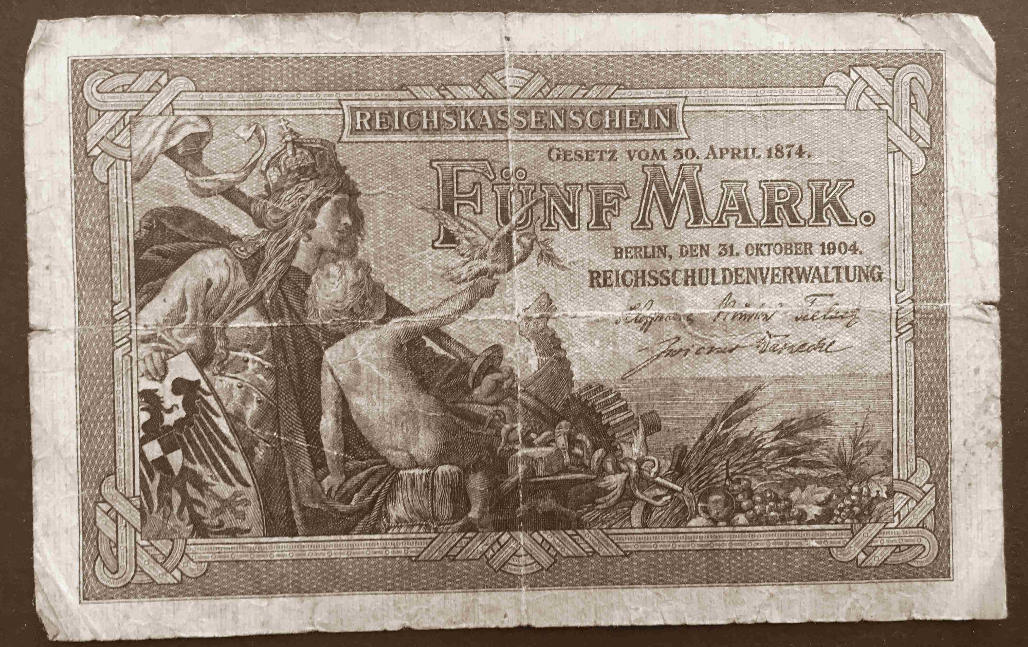 Fünf Mark, Reichskassenschein