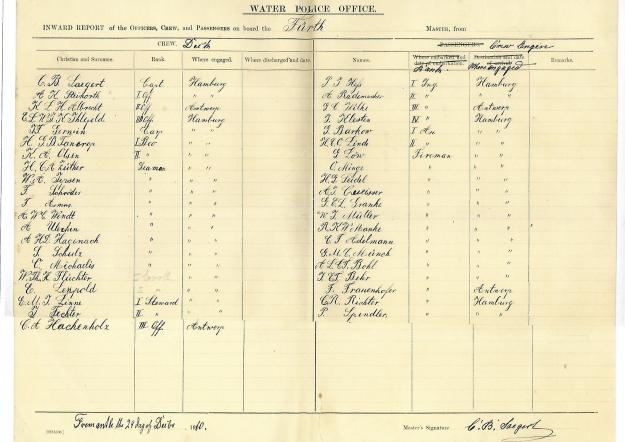 Inward report, Water Police Office Fremantle, December 29,1910