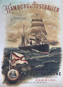 German Australian Line, poster, 1891/1892