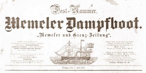 Memeler Dampfboot, newspaper, July 1899