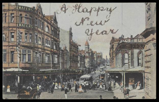 King Street/Ecke George Street in Sydney, 1906