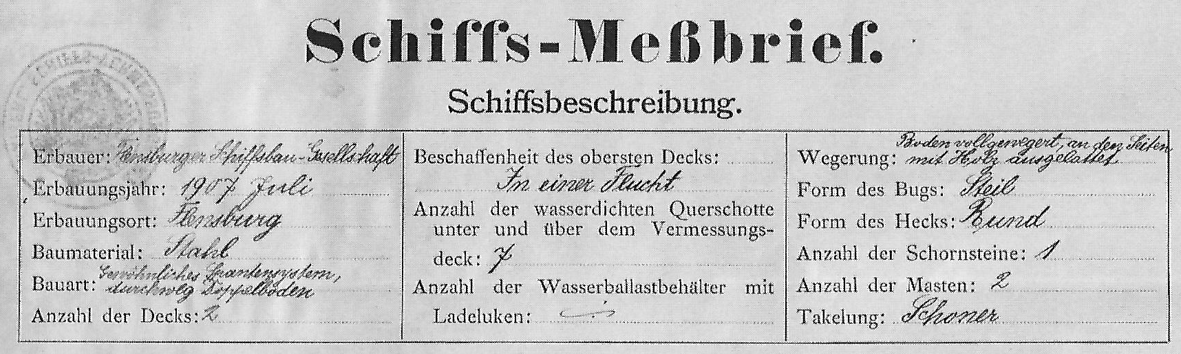 steamer Furth, description