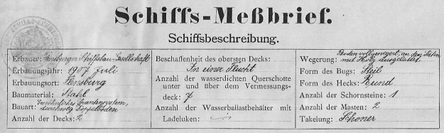 steamer Furth, description