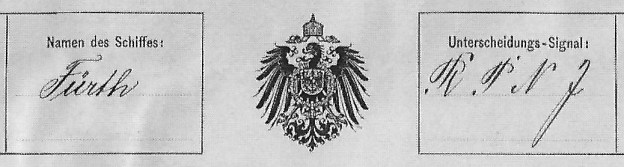 steamship furth, signal