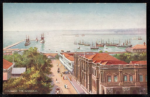 colombo, harbour, about 1900-1910, postcard