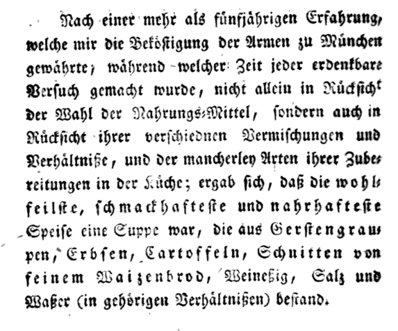 Beschreibung Rumfordsche Suppe (Originaltext)