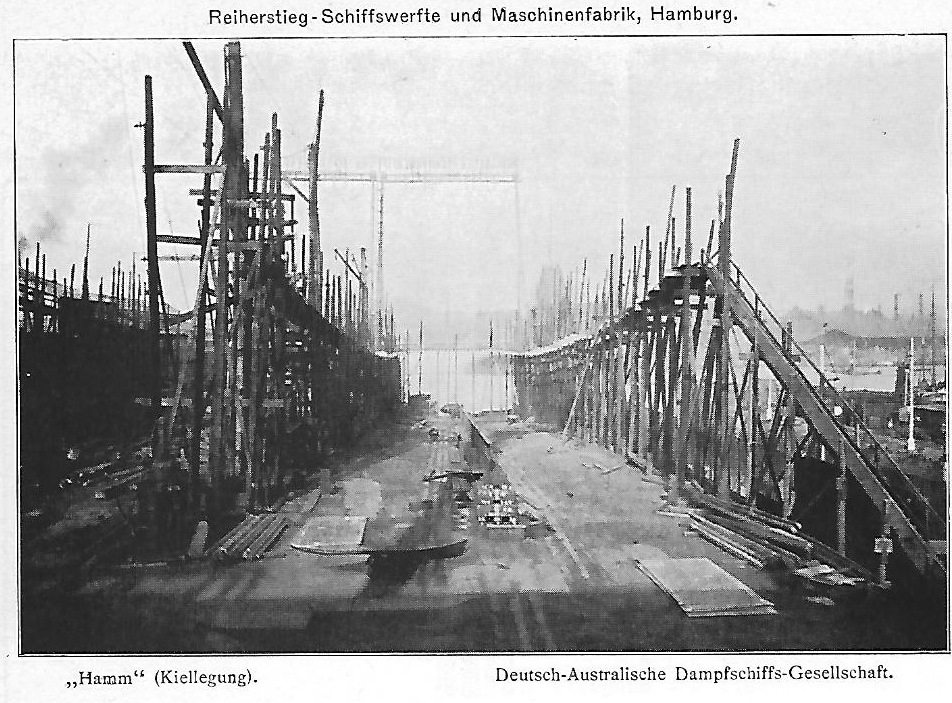 Kiellegung Dampschiff Hamm