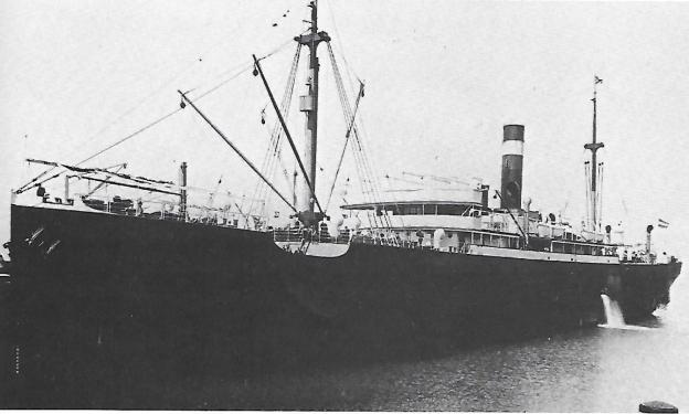 Das Dampfschiff "Oberhausen", bei Kriegsausbruch in Tasmanien und dort beschlagnahmt; © Reinhart Schmelzkopf: Deutsch-Australische Dampfschiffs-Gesellschaft, Hamburg 1888-1926