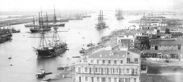 Suez canal, about 1880