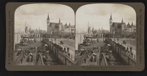 Antwerp, 1907, Schelde, van Dyck Quay