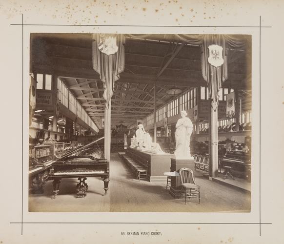 International Exhibition 1880 Melbourne, German Court, pianos