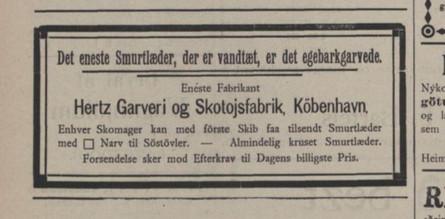 Hertz Garveri og Skotojsfabrik, Köbenhavn