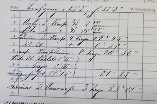 log book Furth, German Australian Line 1914