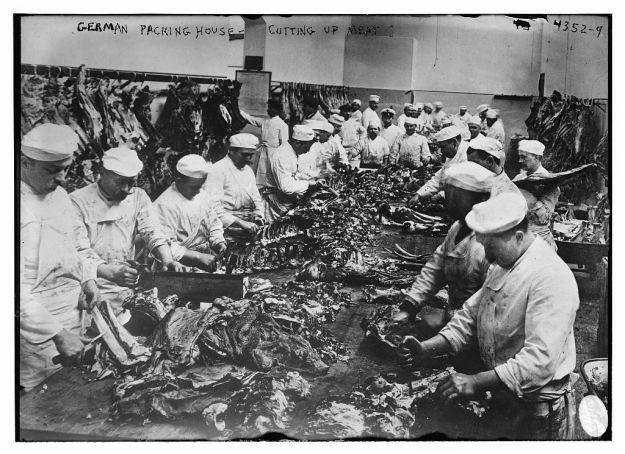 German meat packing house 1915