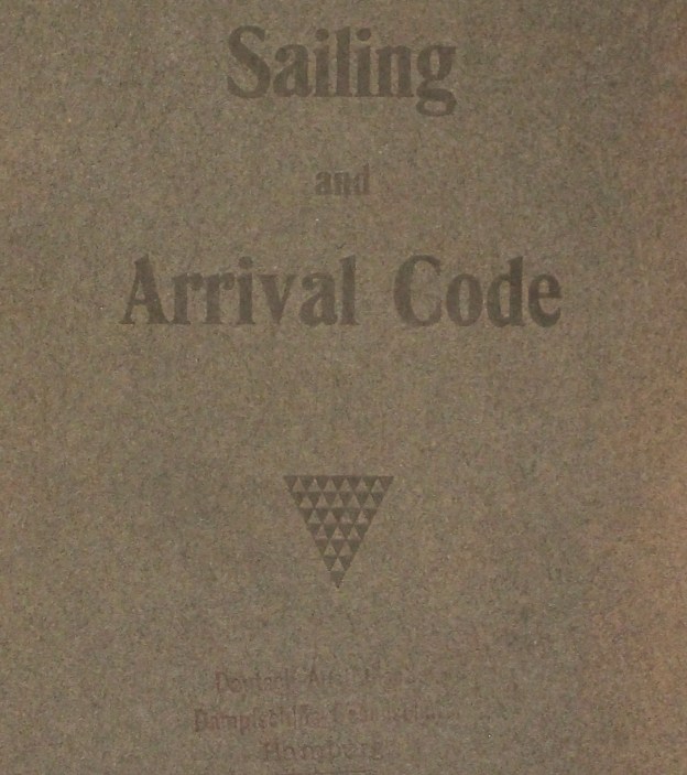Sailing and Arrival code, German-Australian Line 1914