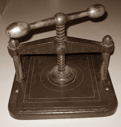 Kopierpresse, Copierpresse, um 1900