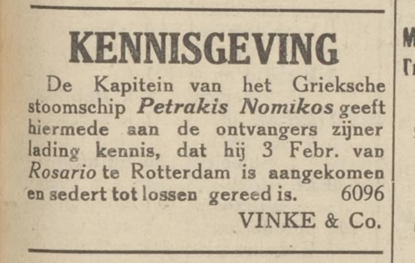 Petrakis Nomikos, 1935