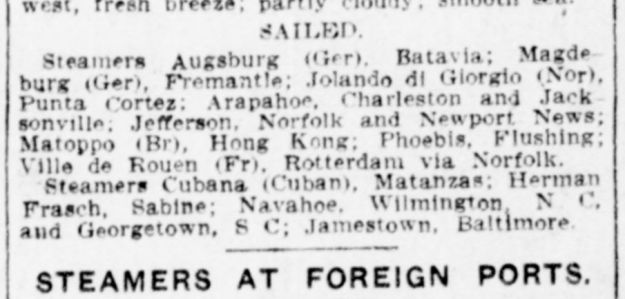 Augsburg, Magdeburg, New York Tribune, February 1912