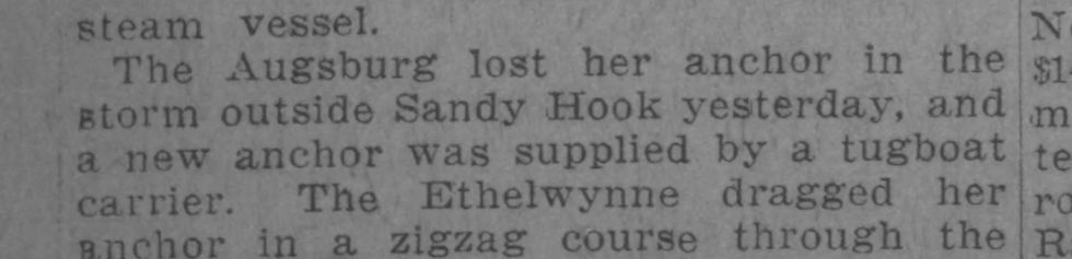 steamer Augsburg, January 1912