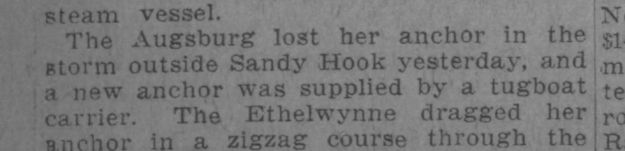 steamer Augsburg, January 1912