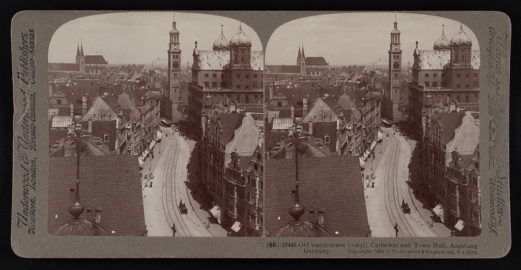 Augsburg 1909 Steroscopic Card