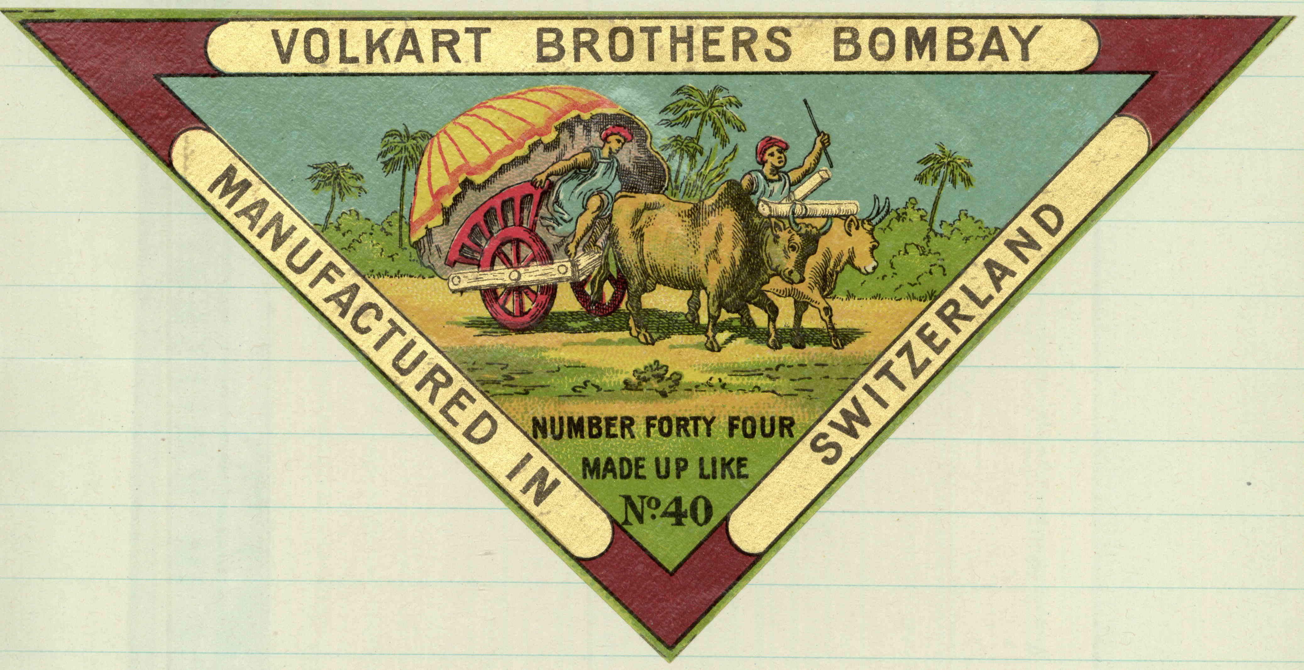 Volkart Brothers Yarn Label