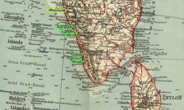 Ports at Malabar Coast 1914