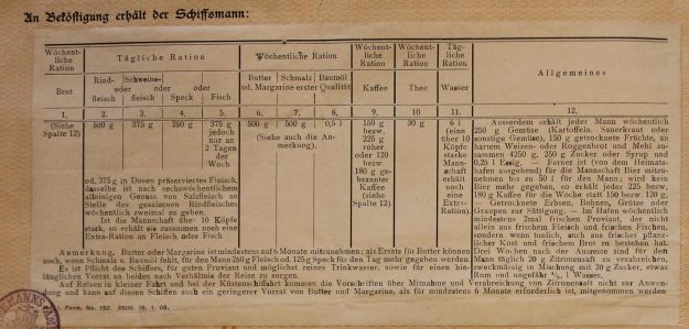 ship's articles Neumunster 1913/1914