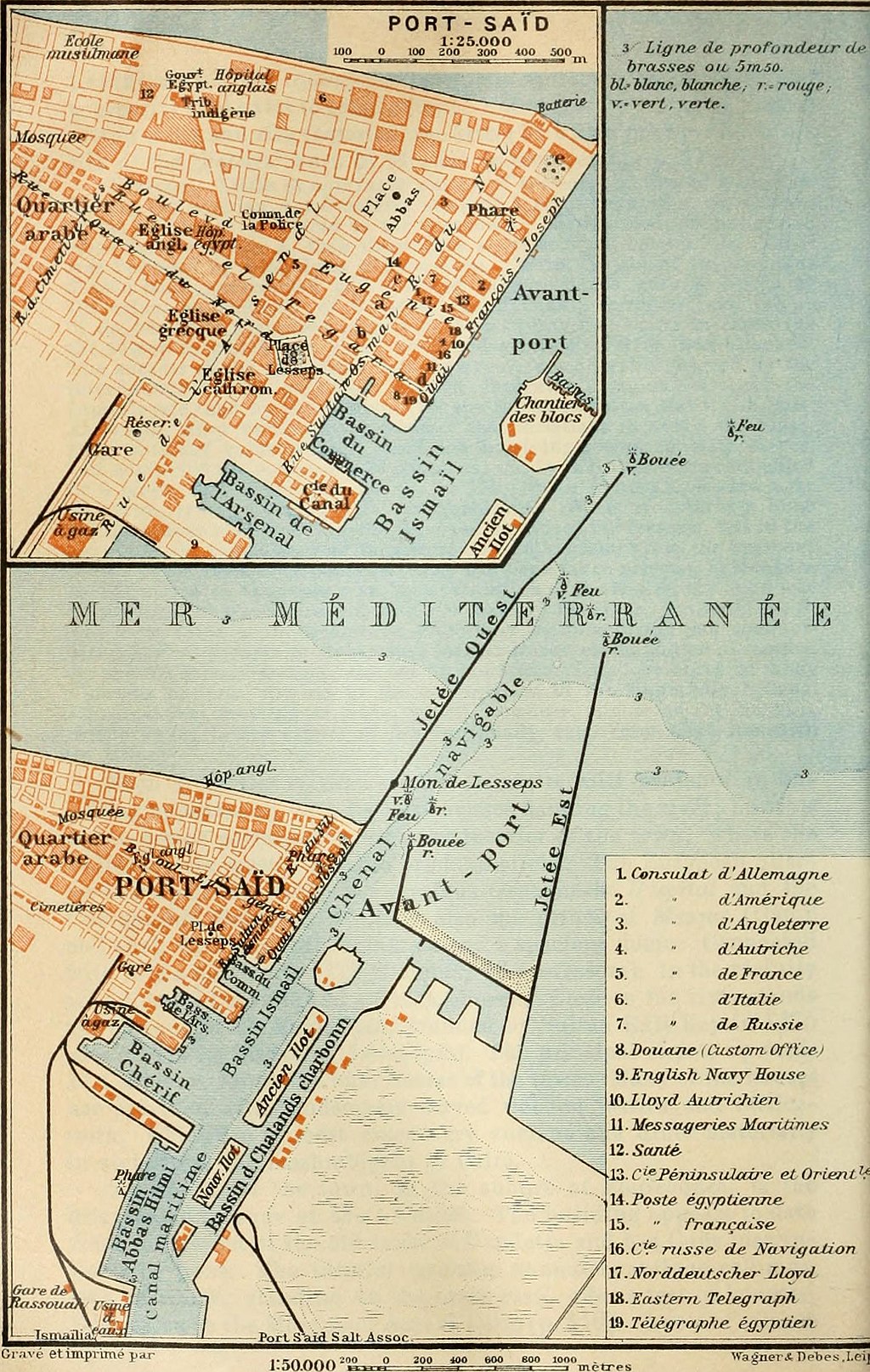 Port Said map 1914