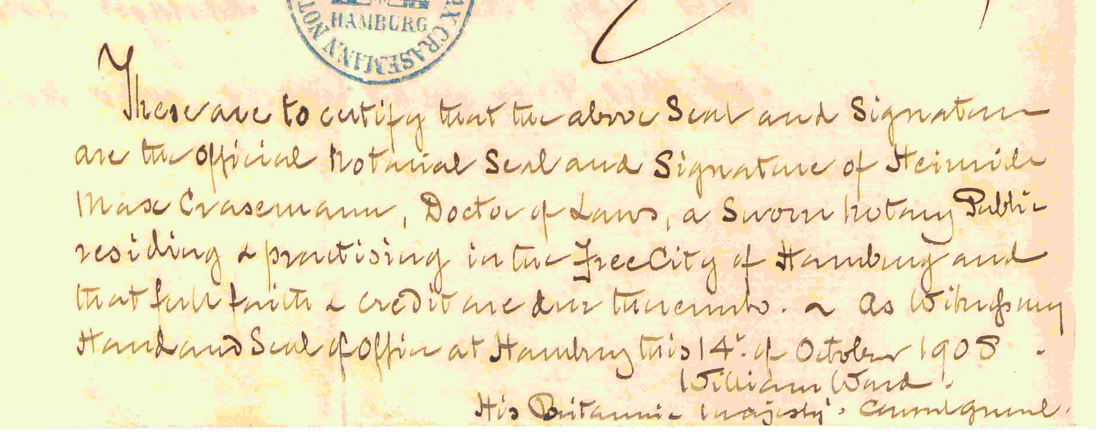 William Ward, Consul General