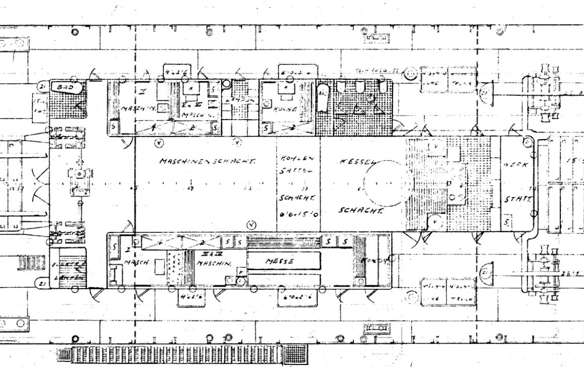 Dampfschiff Reichenbach, Maschinenhaus, 1907