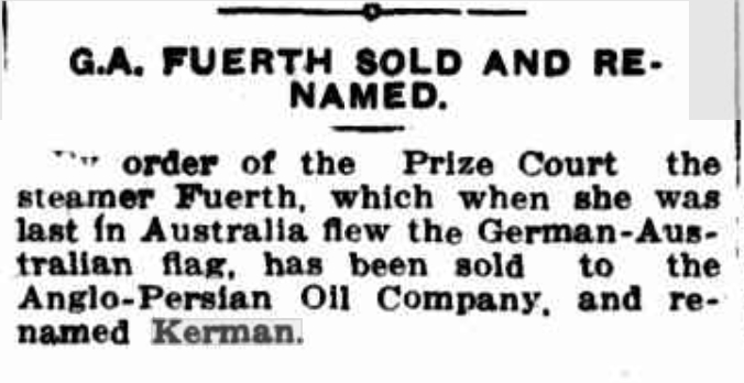 Fuerth sold, Kerman