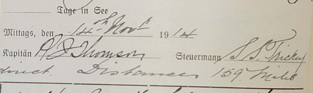 S S Trickey, R J Thomson 1914