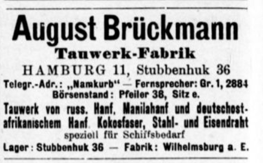 August Brückmann, Hamburg