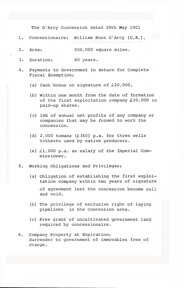 D'Arcy Konzession 1901