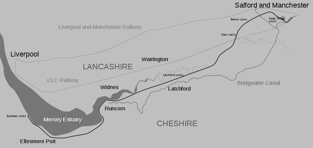 Manchester Ship Canal map