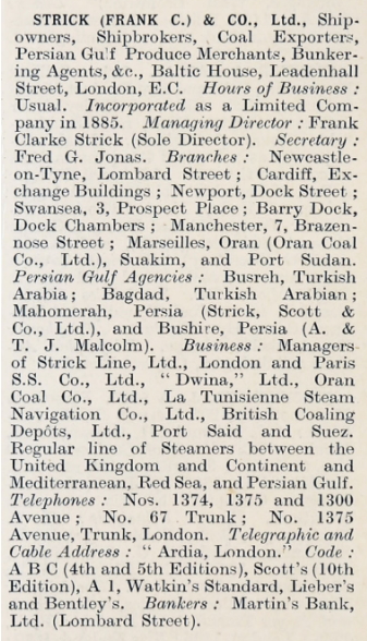 Frank C. Strick 1914