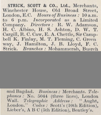 Strick Scott Co. 1914