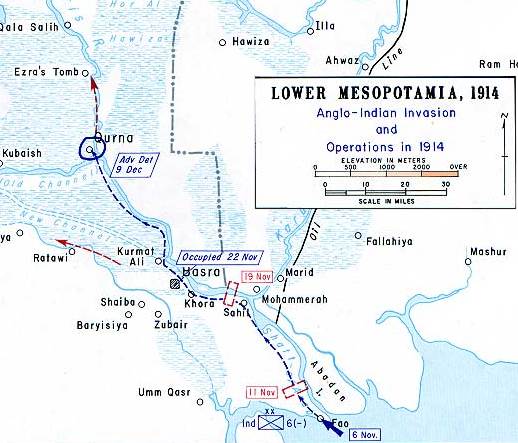 Anglo-Indian Invasion 1914 in Mesopotamia