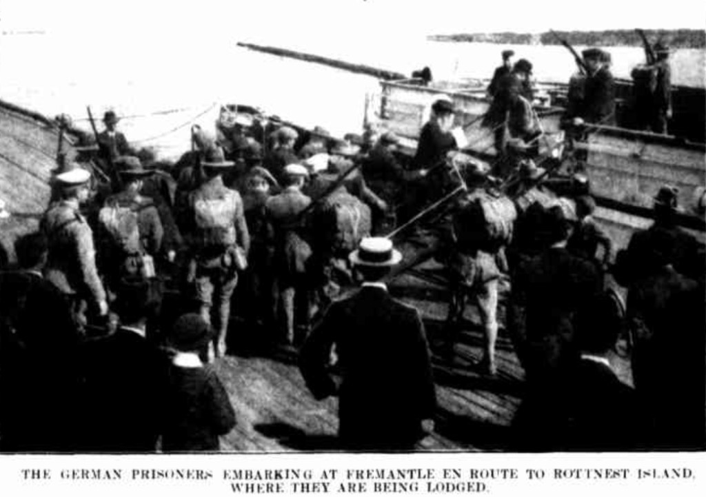 Fremantle Harbour, German Prisoners, August 1914