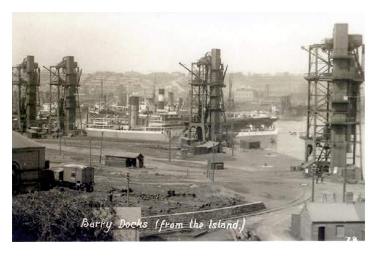 Barry Docks from the Island