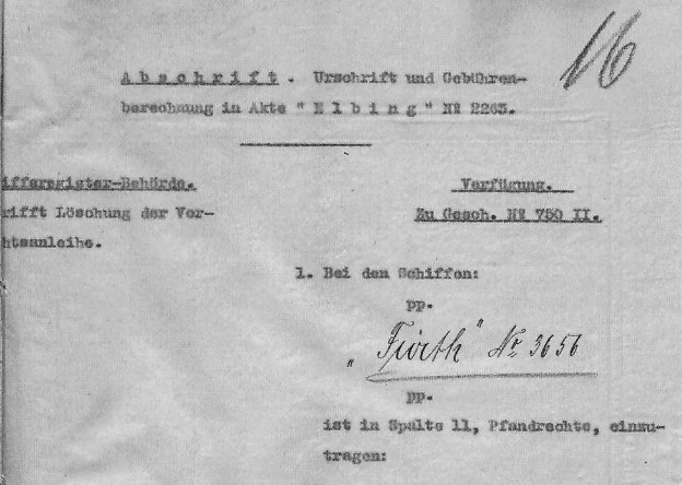 Pfandrecht, Dampfschiff