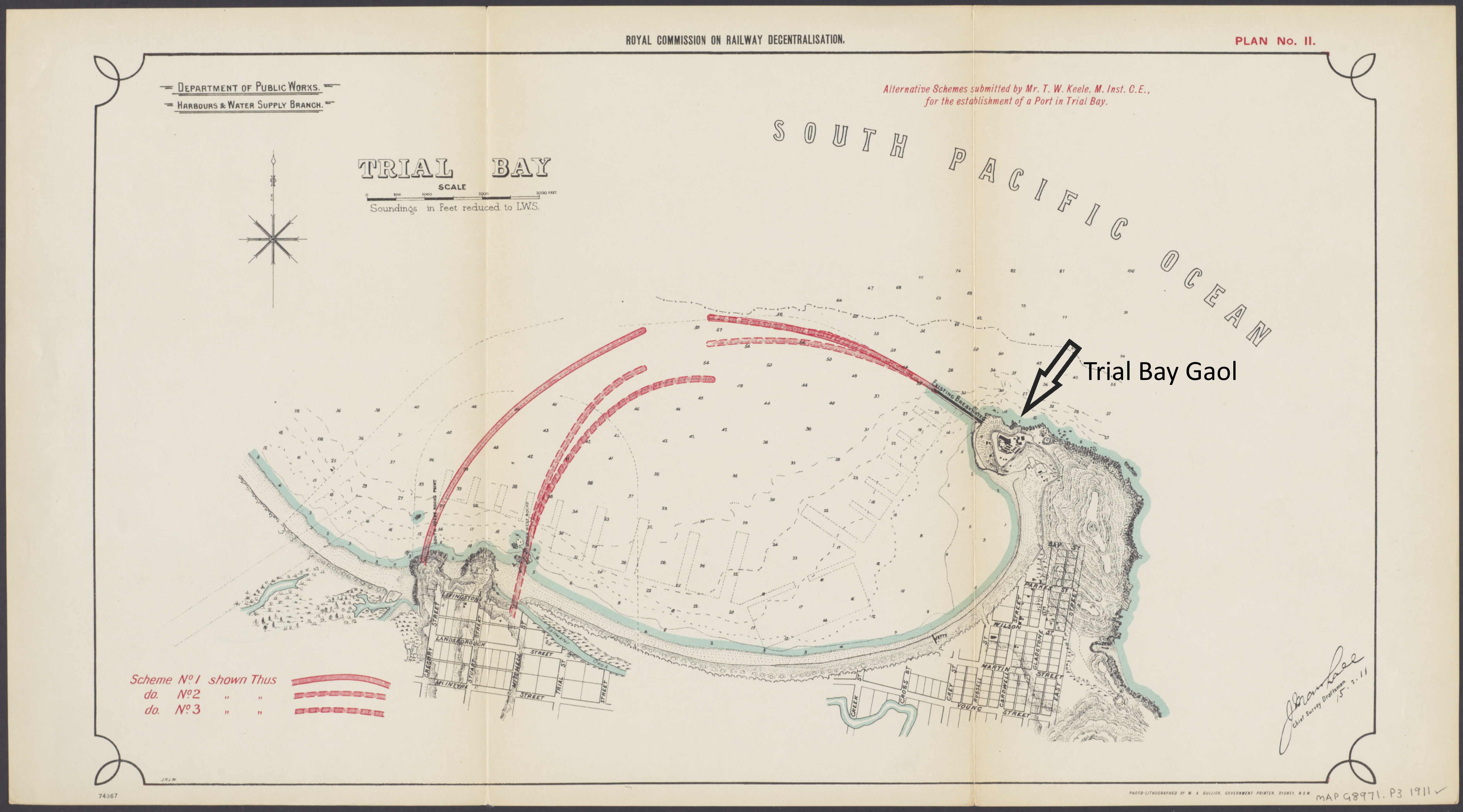 Trial Bay harbour project 1911