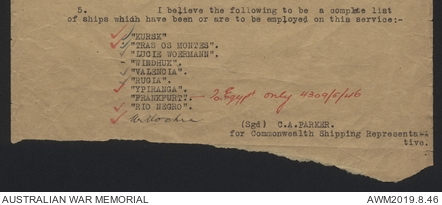 Ships for transport of German deportees 1919