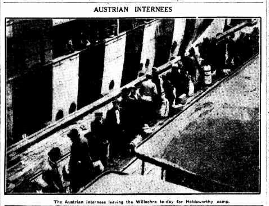 Austrian Internees 1919 Sydney harbour