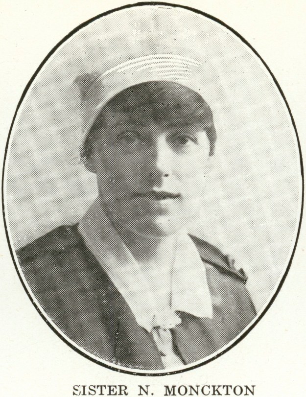 sister Monckton, Garrison Hospital 1915