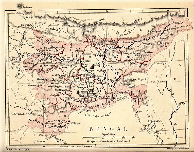 Map of Bengal 1880