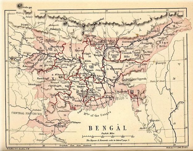 Map of Bengal 1880